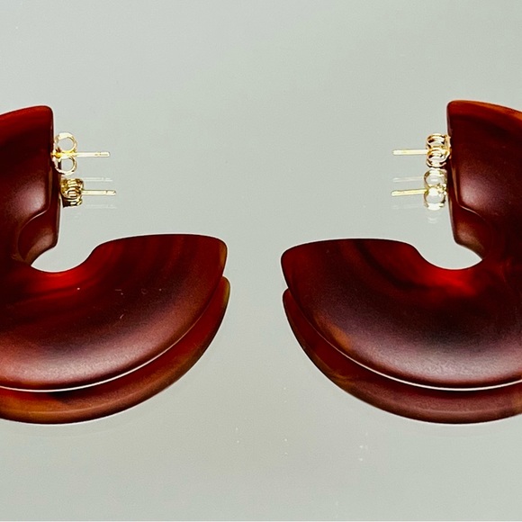 Diana Broussard Minimalist Hoop statement Earring - Picture 3 of 4